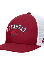 Razorback NIKE Pro Flat Bill Vintage Hog Mesh Back 25