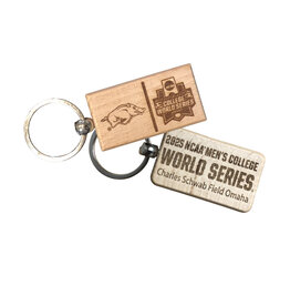 Pro Graphs Razorback 2025 Men's CWS Wooden Keychain