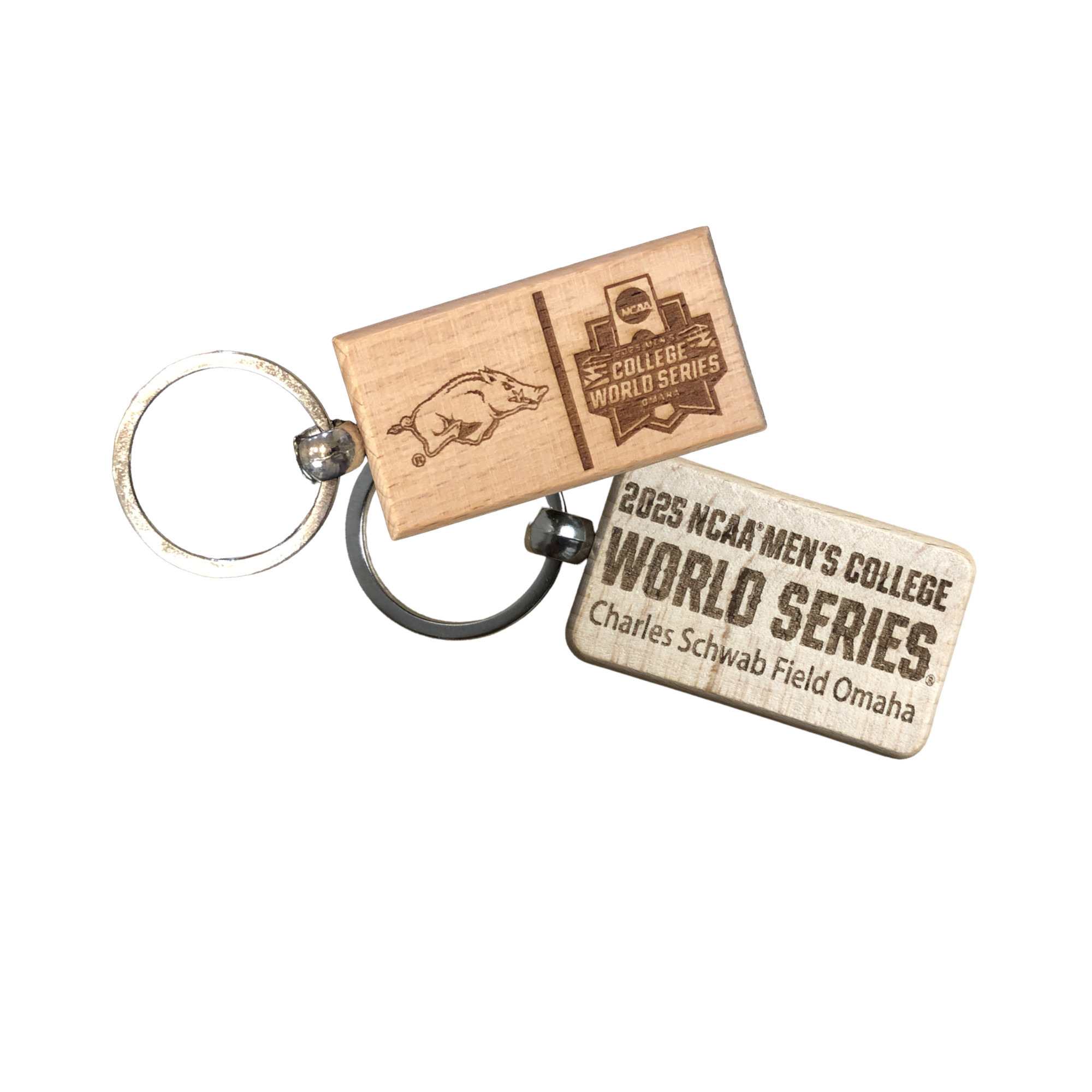 Pro Graphs Razorback 2025 Men's CWS Wooden Keychain