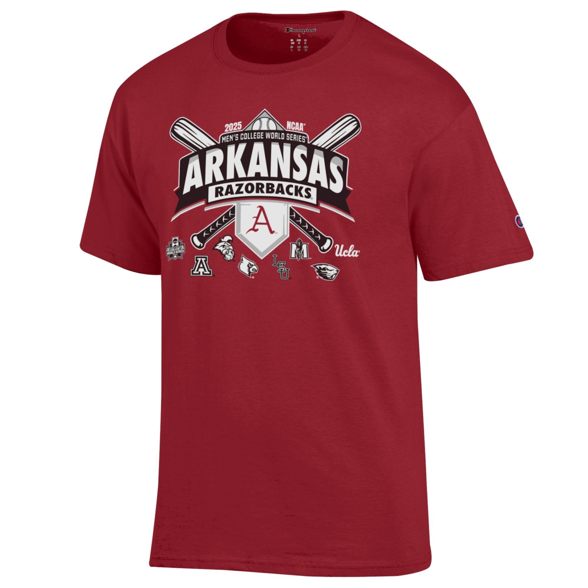Champion Razorback Men's CWS Omaha 8 Teams