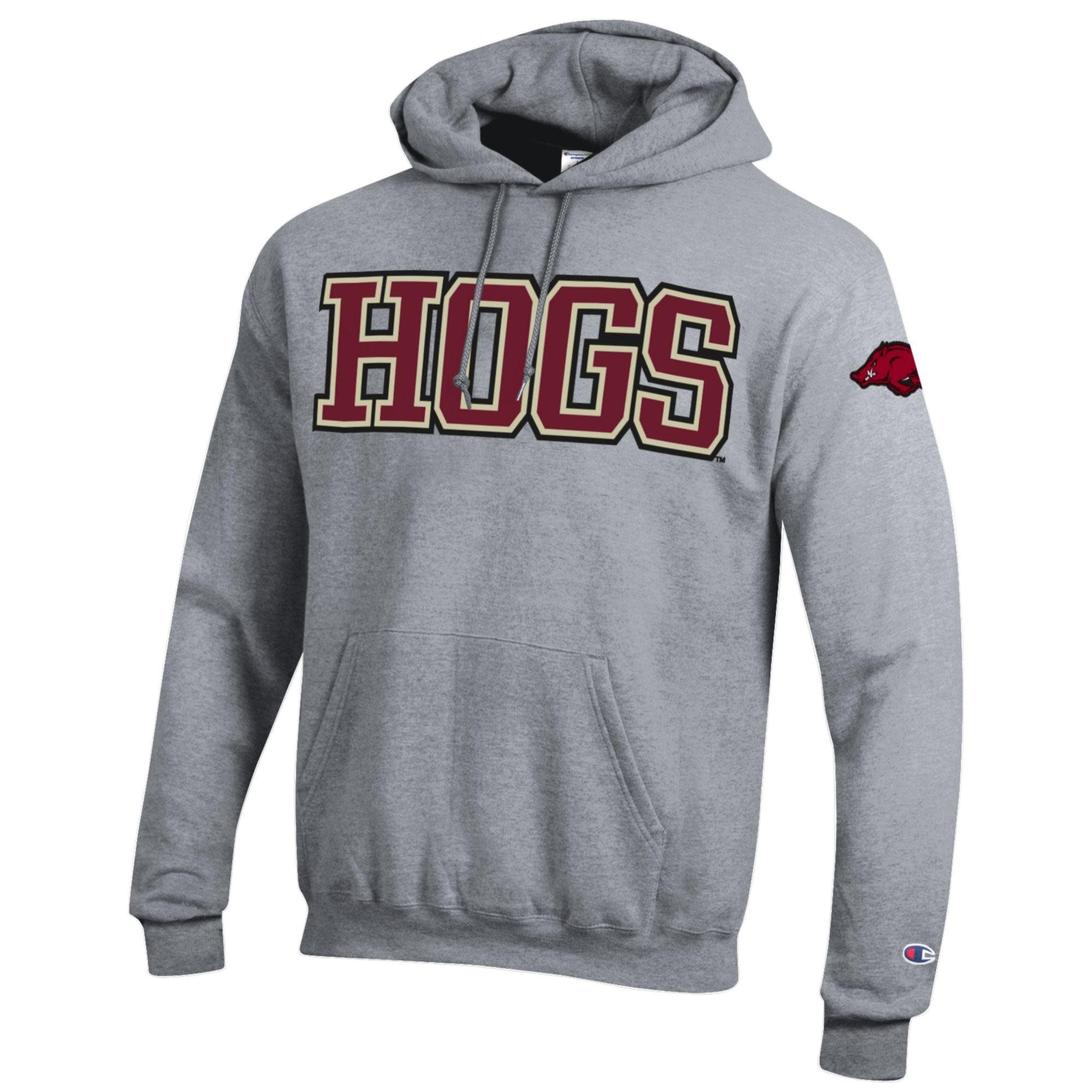 Champion Razorback HOGS Chenille Powerblend Hood