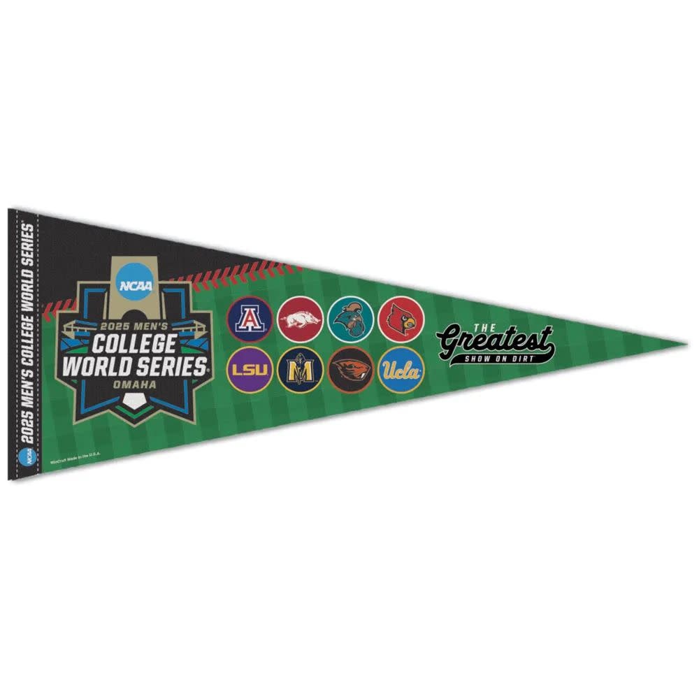 Wincraft Razorback 2025 CWS 8 Team Collectors Premium Pennant