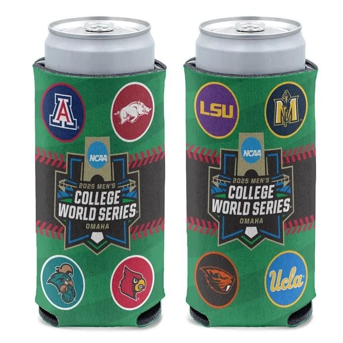 Wincraft Razorback 2025 CWS 8 Team 12 OZ Slim Can Cooler