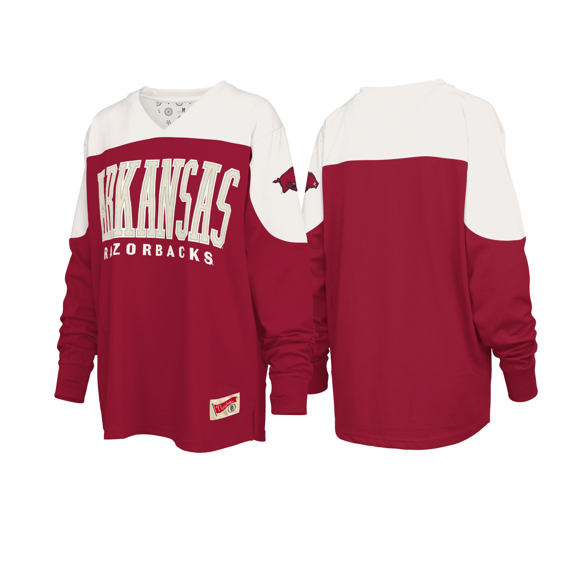 Pressbox Razorback Southlawn Victory Vee Neck OS Heavy Jersey 25