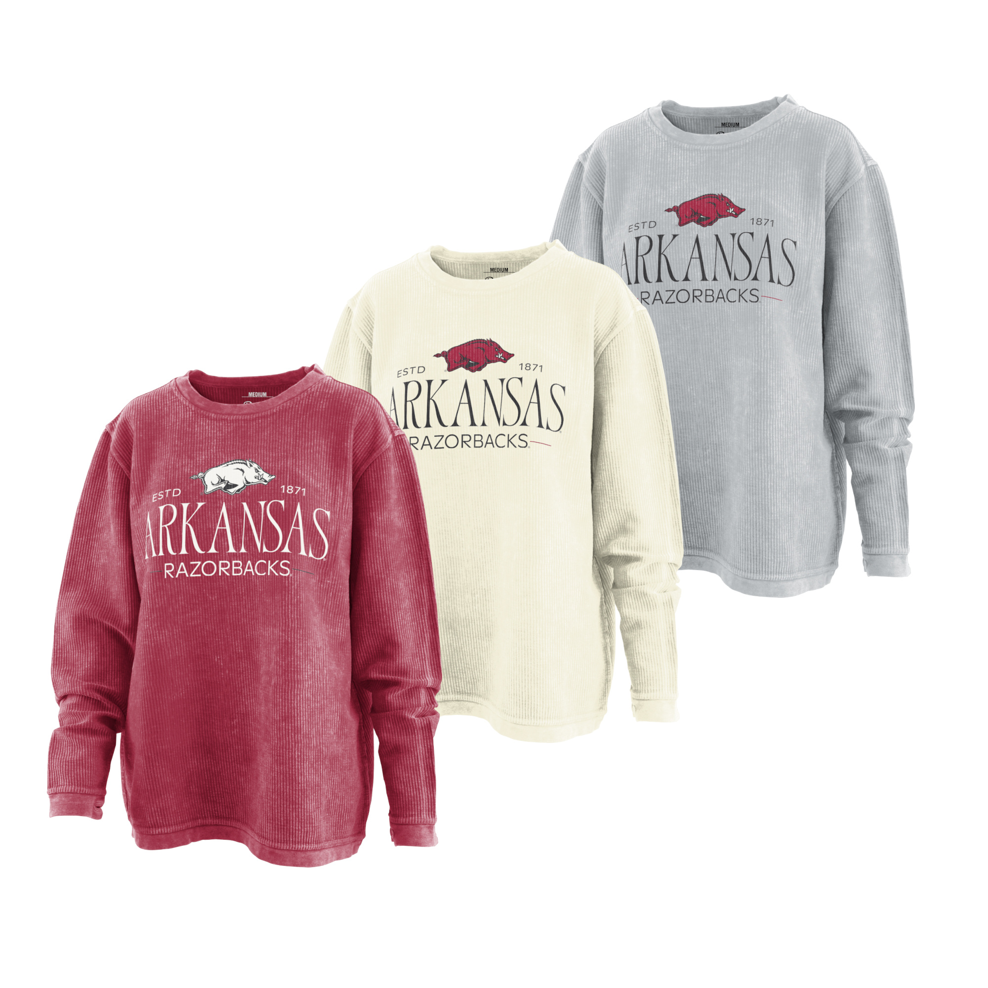 Pressbox Razorback Women's Corded Comfy Crew