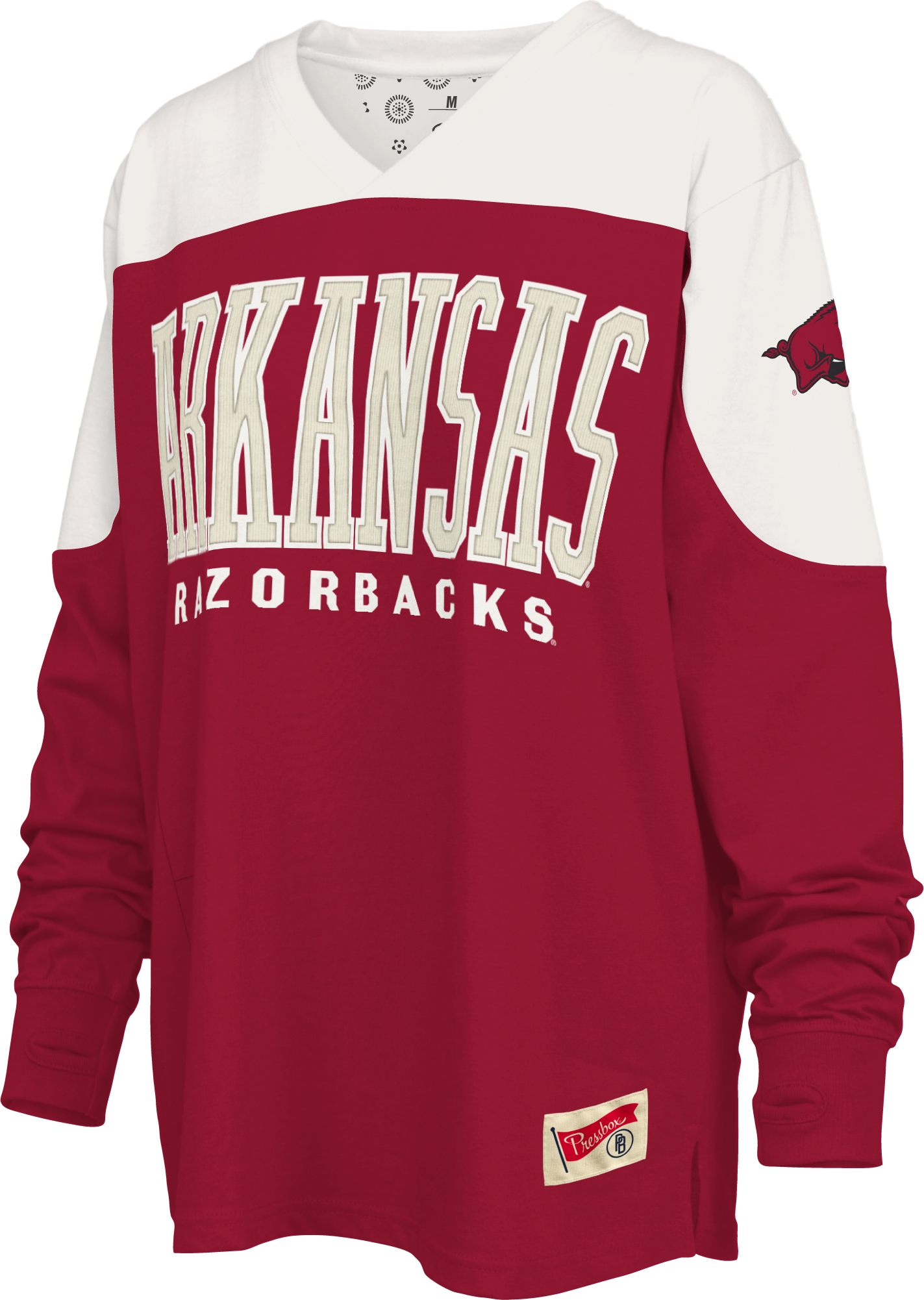 Pressbox Razorback Southlawn Victory Vee Neck OS Heavy Jersey 25