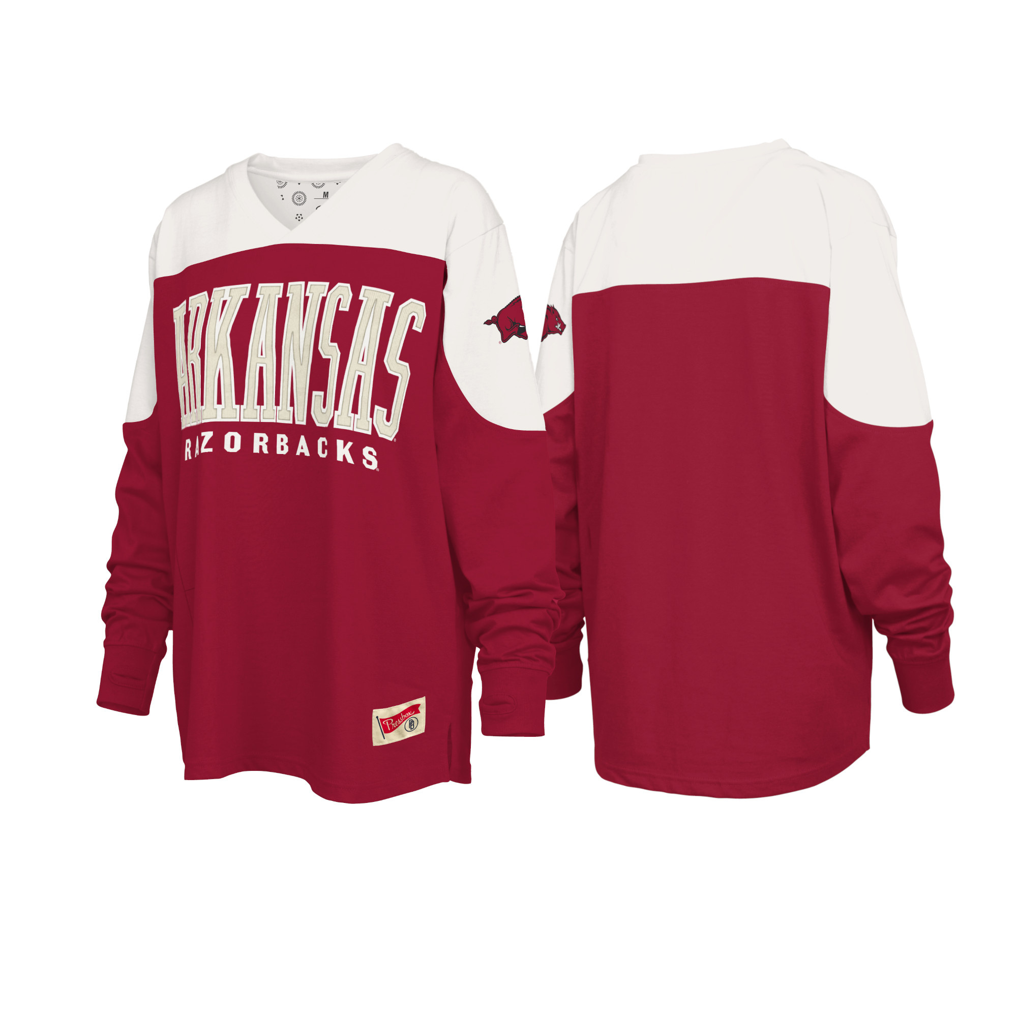 Pressbox Razorback Southlawn Victory Vee Neck OS Heavy Jersey 25