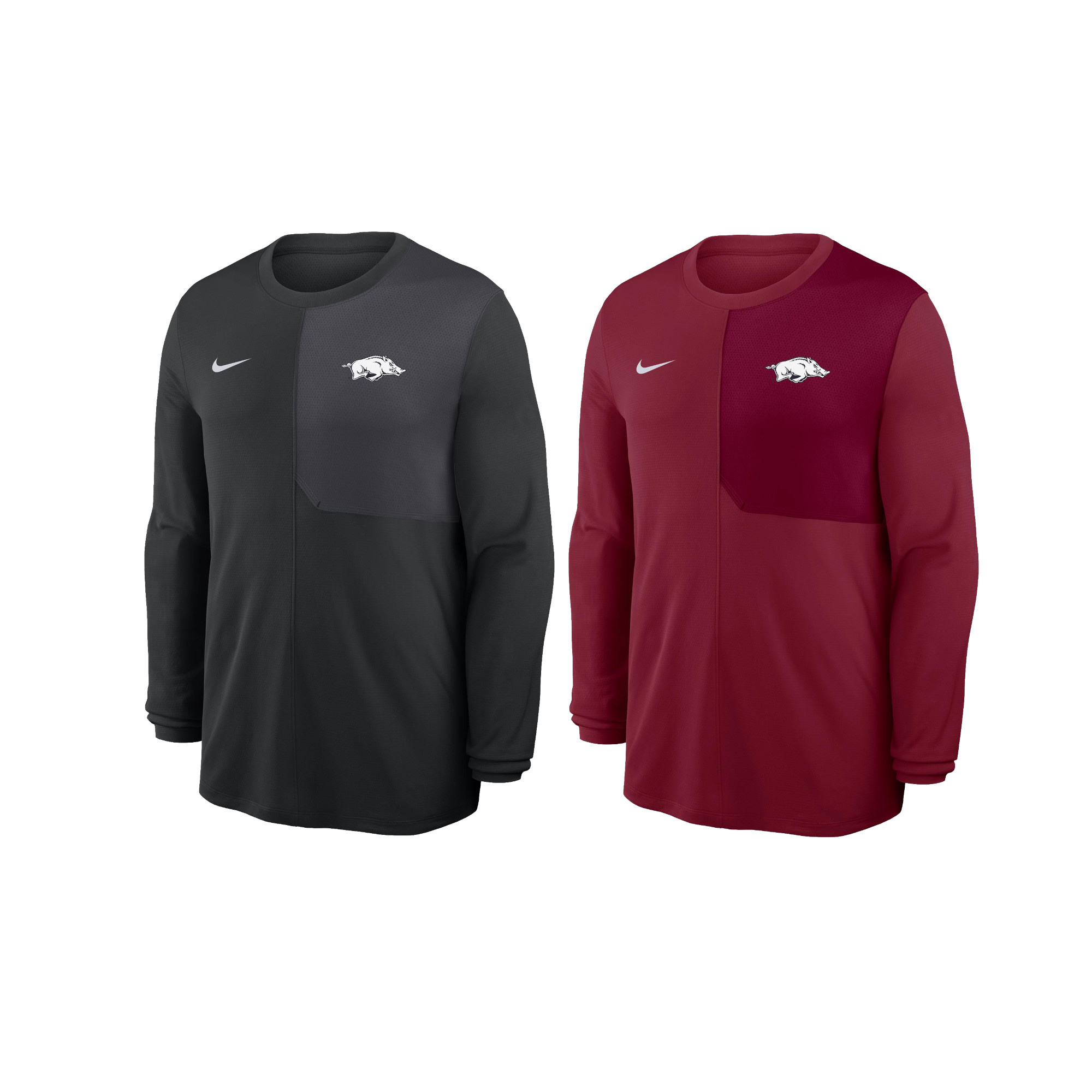 Razorback NIKE Dri-Fit Coaches Pullover Long Sleeve  UV Top