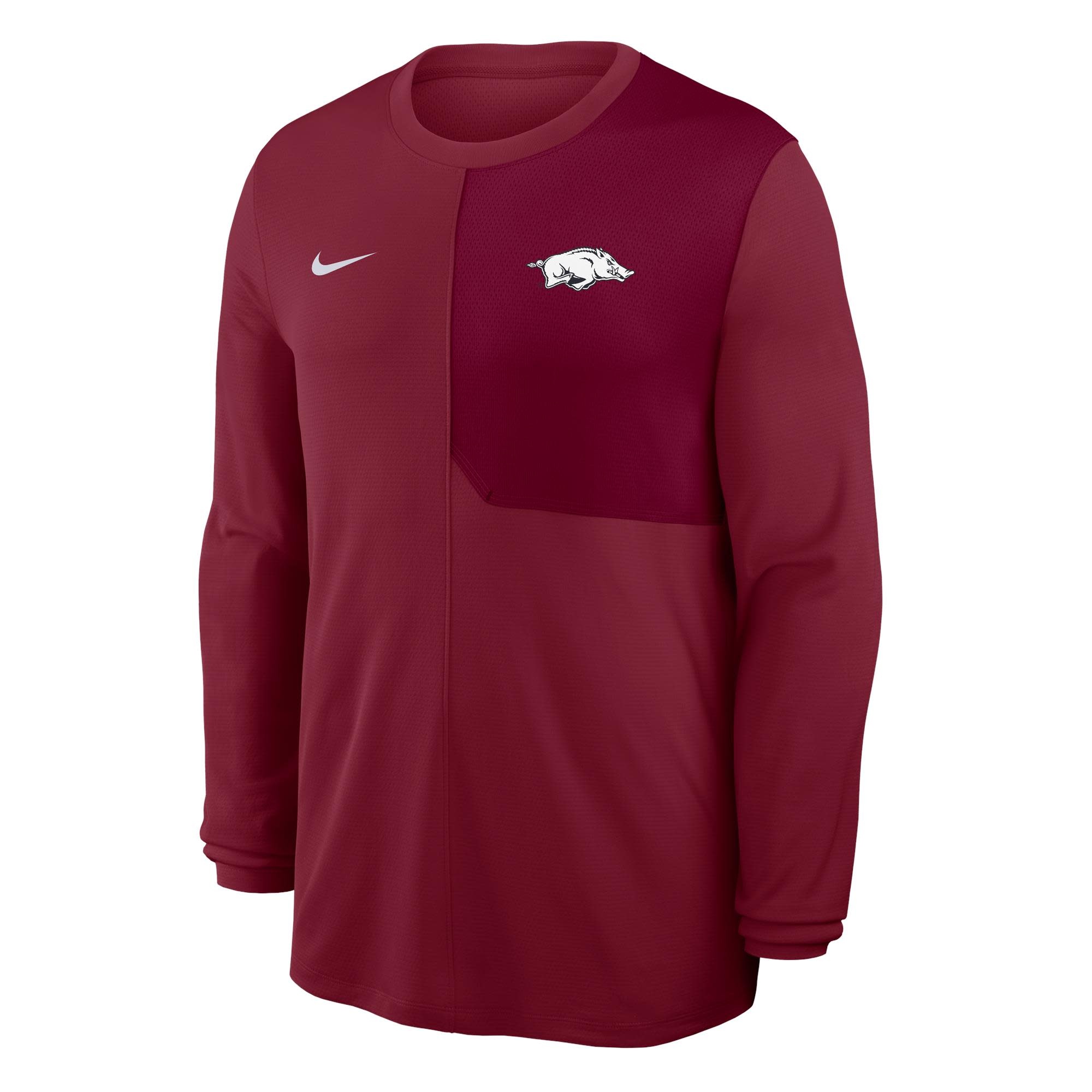 Razorback NIKE Dri-Fit Coaches Pullover Long Sleeve  UV Top