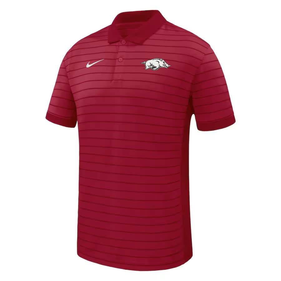 Razorback NIKE Dri-Fit Early Season Sideline Coaches Victory Stripe Performance Polo