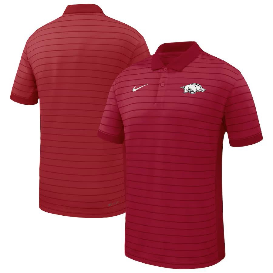 Razorback NIKE Dri-Fit Early Season Sideline Coaches Victory Stripe Performance Polo