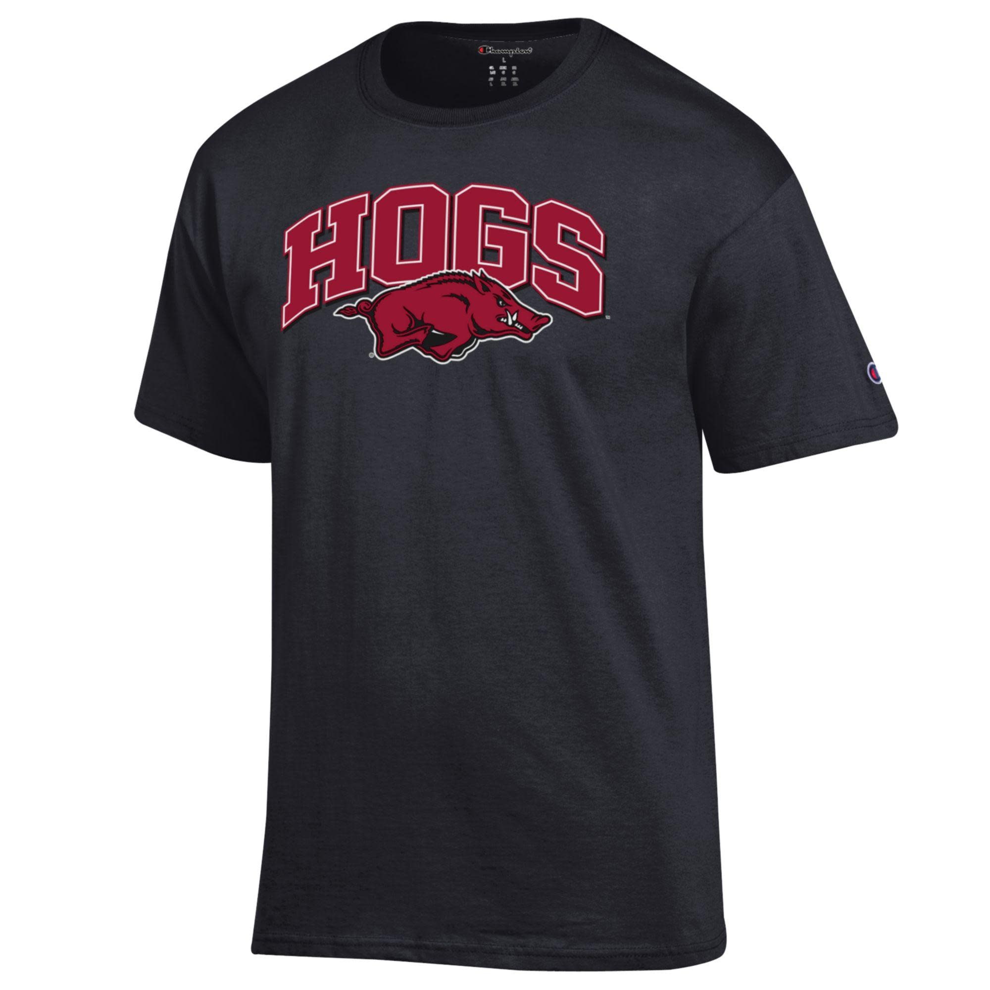 Champion Razorbacks Arched HOGS ov Mascot Basic SST