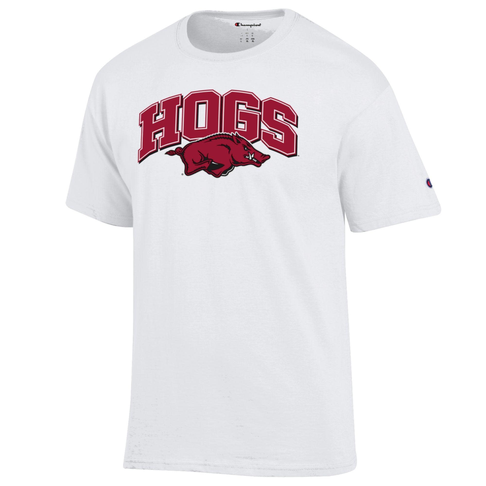 Champion Razorbacks Arched HOGS ov Mascot Basic SST