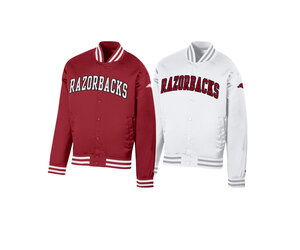 Razorback Superfan Satin Bomber Jacket - The Stadium Shoppe On