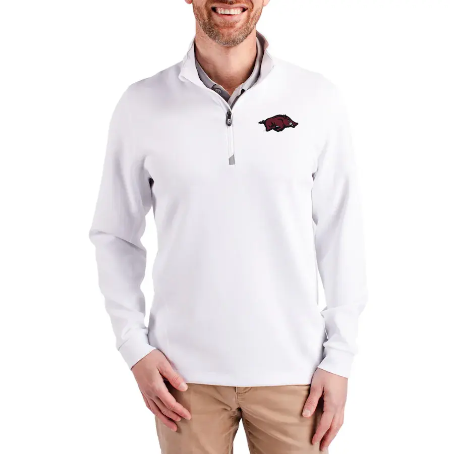Cutter & Buck Razorback Traverse Stretch Eco Quarter Zip Mens Pullover
