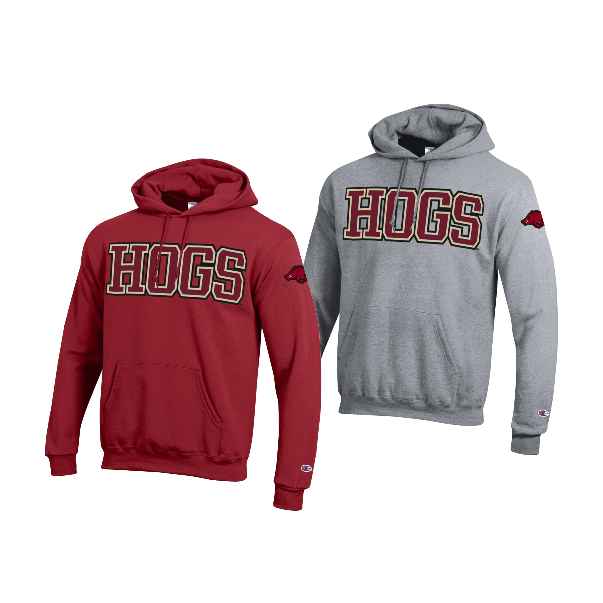 Champion Razorback HOGS Chenille Powerblend Hood