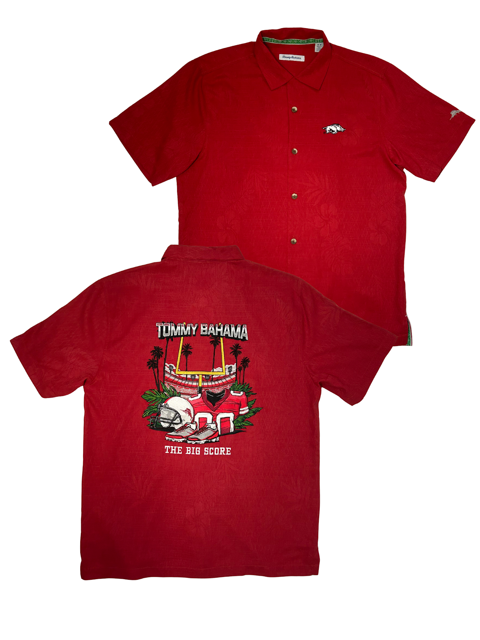 Tommy Bahama Razorback The Big Score Collectors Camp Shirt