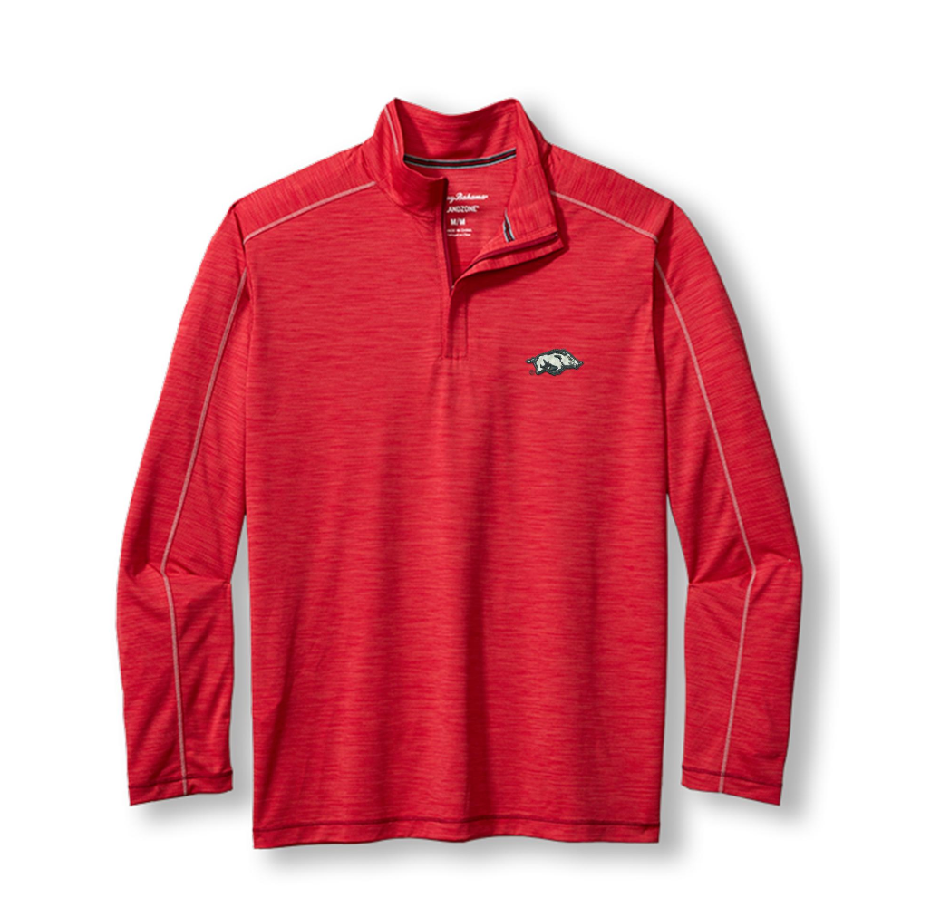 Tommy Bahama Razorback Islandzone Player Point Half Zip