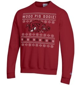 Champion Razorback Slobber Hog Christmas Sweater
