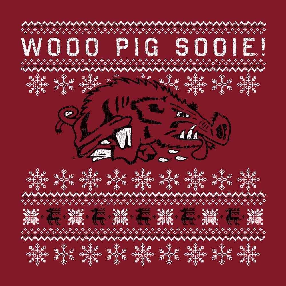 Champion Razorback Slobber Hog Christmas Sweater