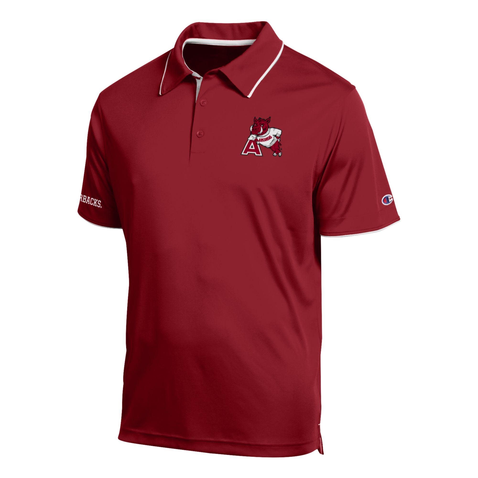 Champion Razorback Hog Leaning On A Polo