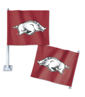 Wincraft Razorback Running Hog 11.75" x 14" Car Flag