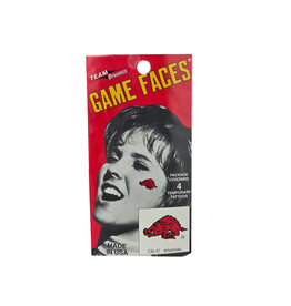 Team Dynamics Vintage Razorback Face Tattoos 4 PK