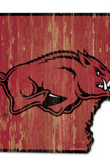 Wincraft Razorback State Shaped 11' X 17" Wood Sign