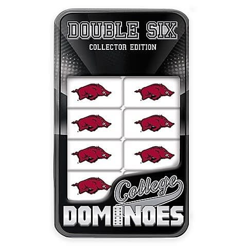 Leanin' Tree Arkansas Razorback Double 6 Dominos