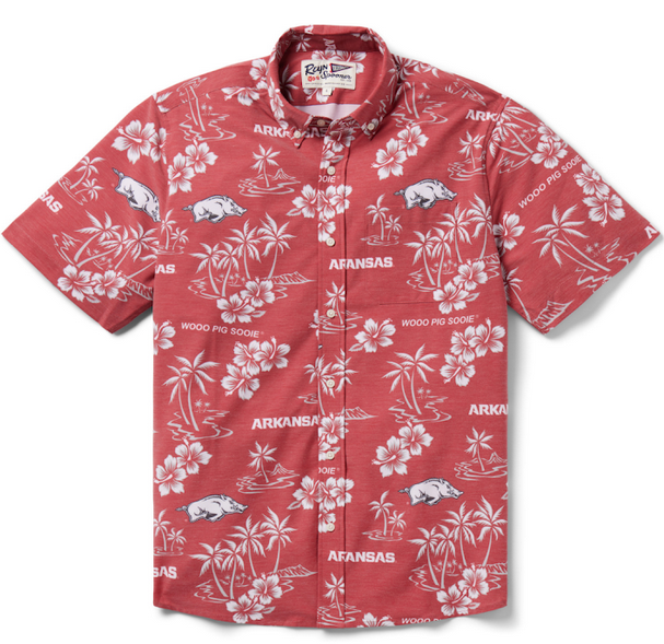 Reyn Spooner Arkansas Razorback Kekai Button Up Hawaiian Shirt Sunday