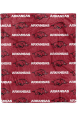 Logo Brands Arkansas Razorback Plush Throw 50x60