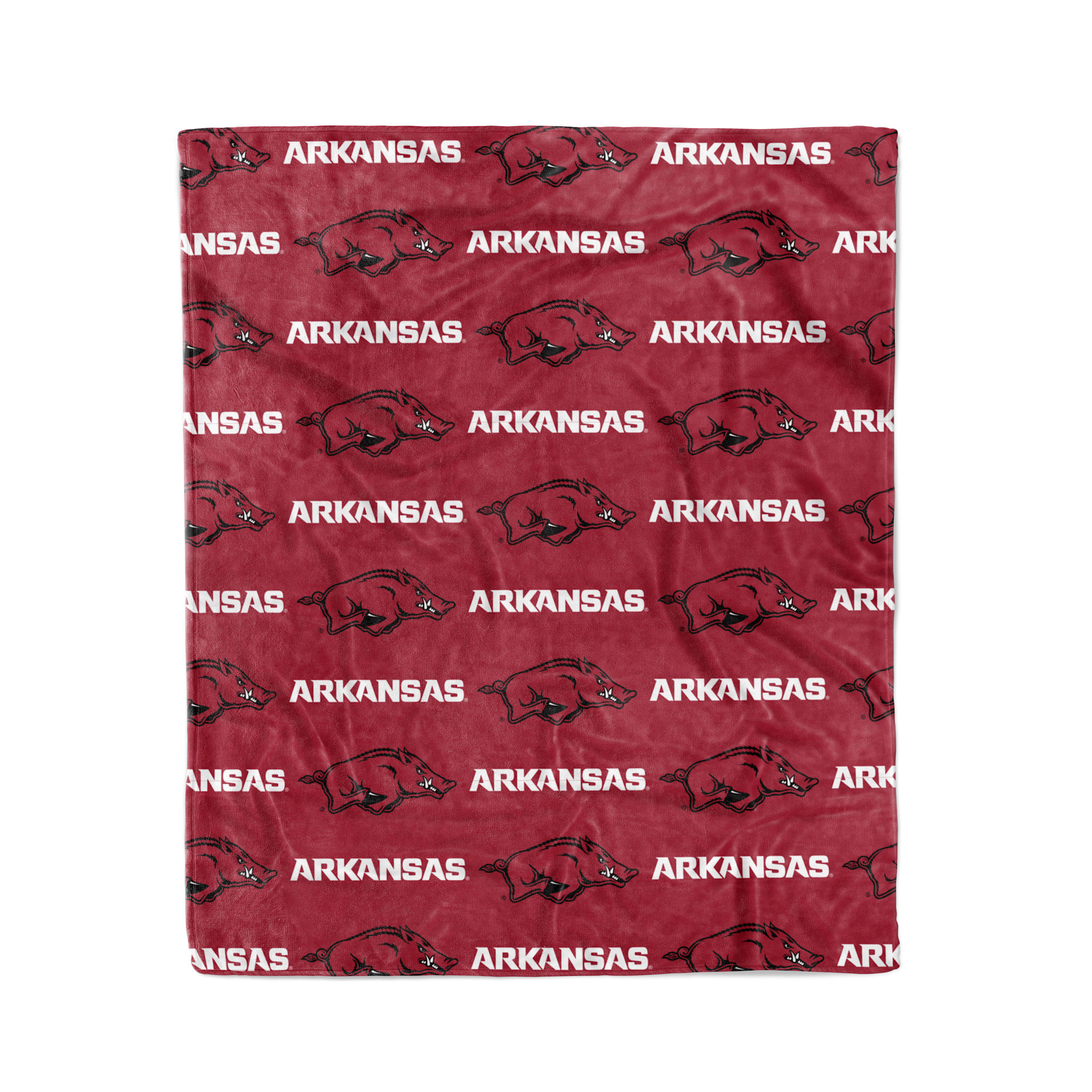 Logo Brands Arkansas Razorback Plush Throw 50x60