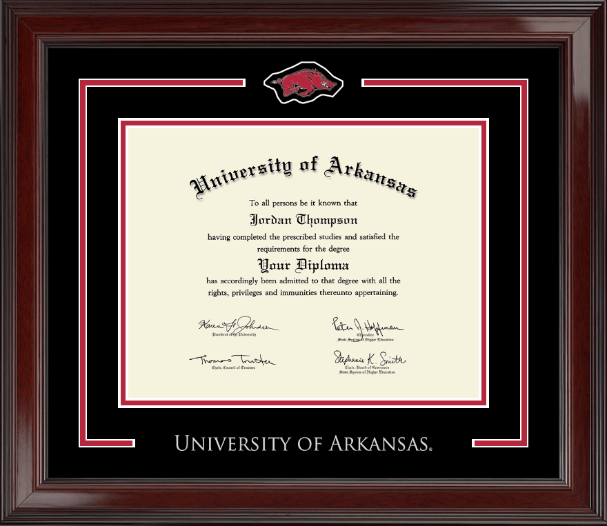 Church Hill University of Arkansas Spirit Medallion Diploma Frame