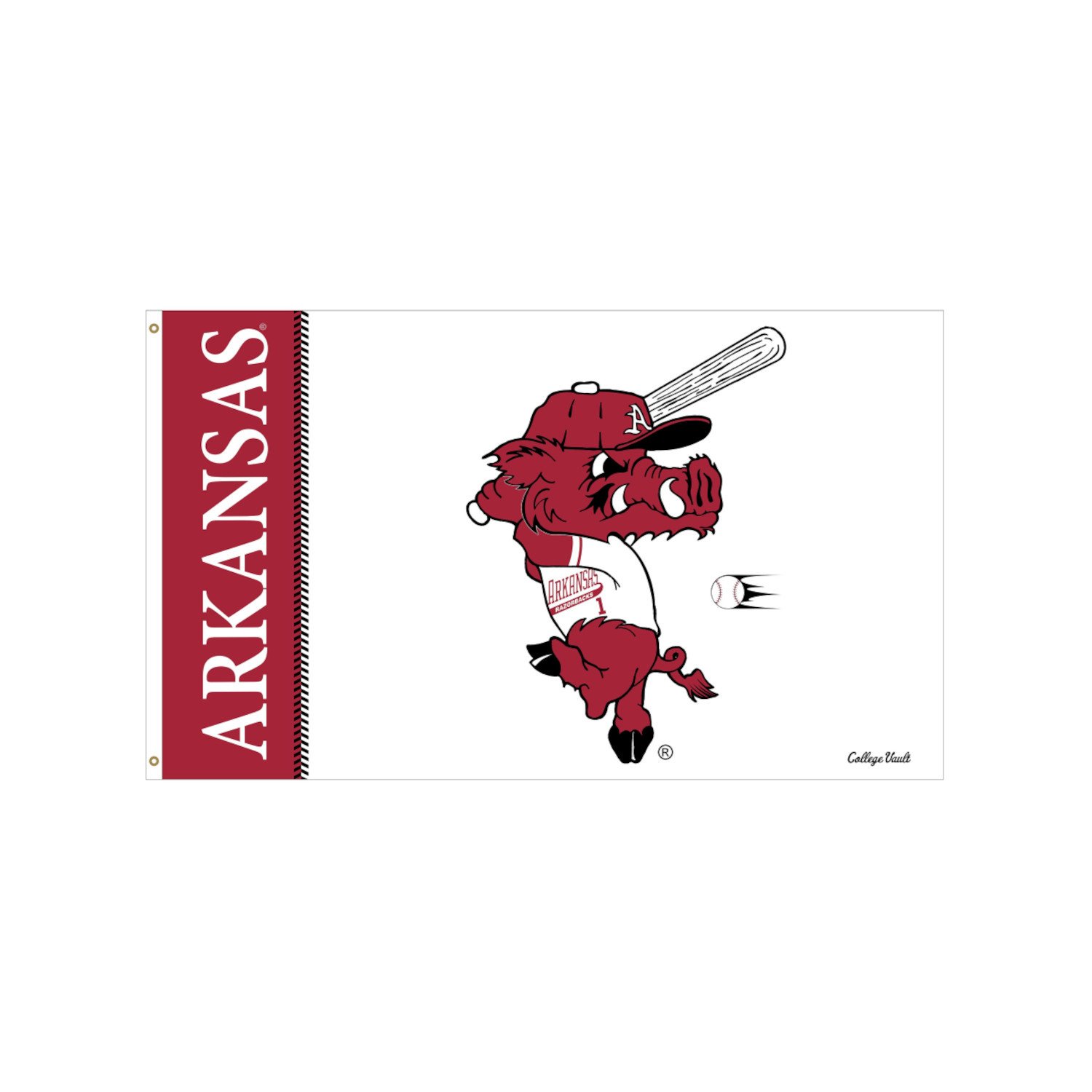 Wincraft Arkansas Razorback Baseball Ribby 3X5 Flag