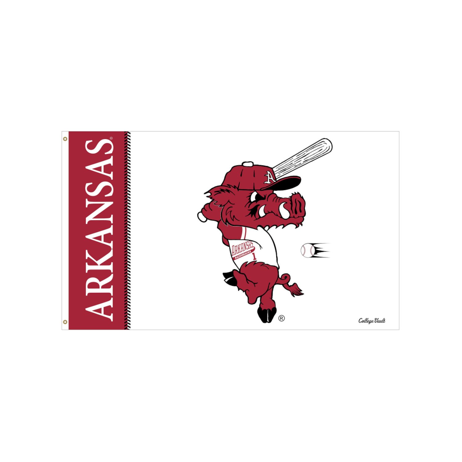 Wincraft Arkansas Razorback Baseball Ribby 3X5 Flag