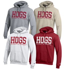 Champion Razorback Powerblend HOGS Contrasting  Versa Twill Hood