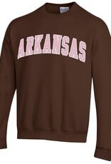 Champion Razorback Power Blend Fleece Twill Logo Crew