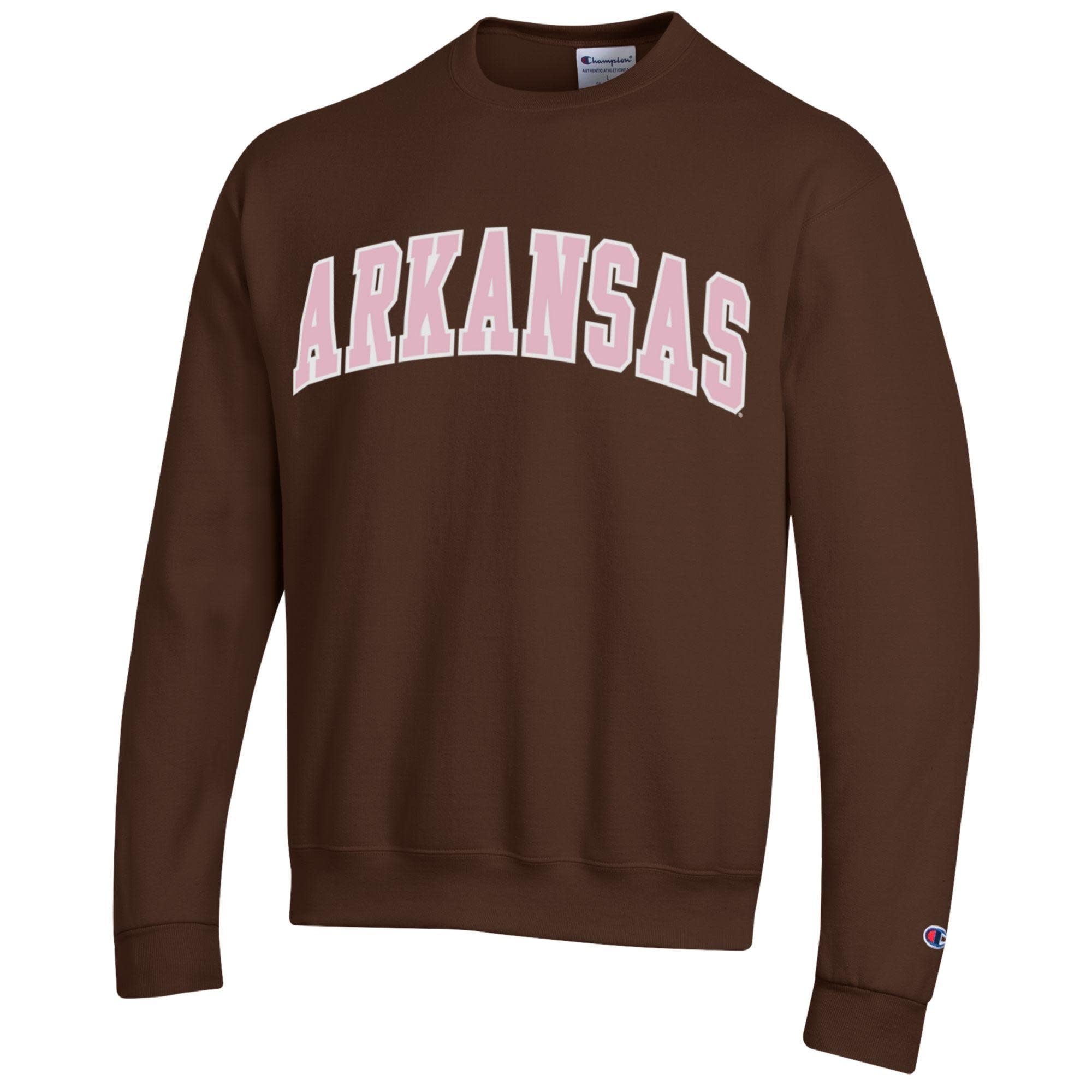 Champion Razorback Power Blend Fleece Twill Logo Crew