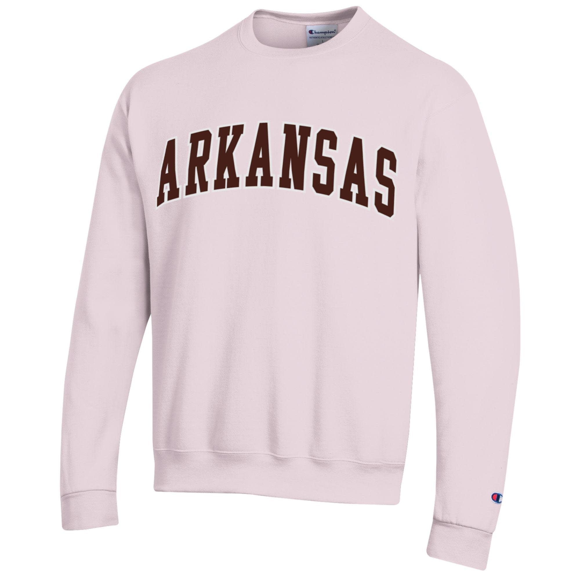 Champion Razorback Power Blend Fleece Twill Logo Crew