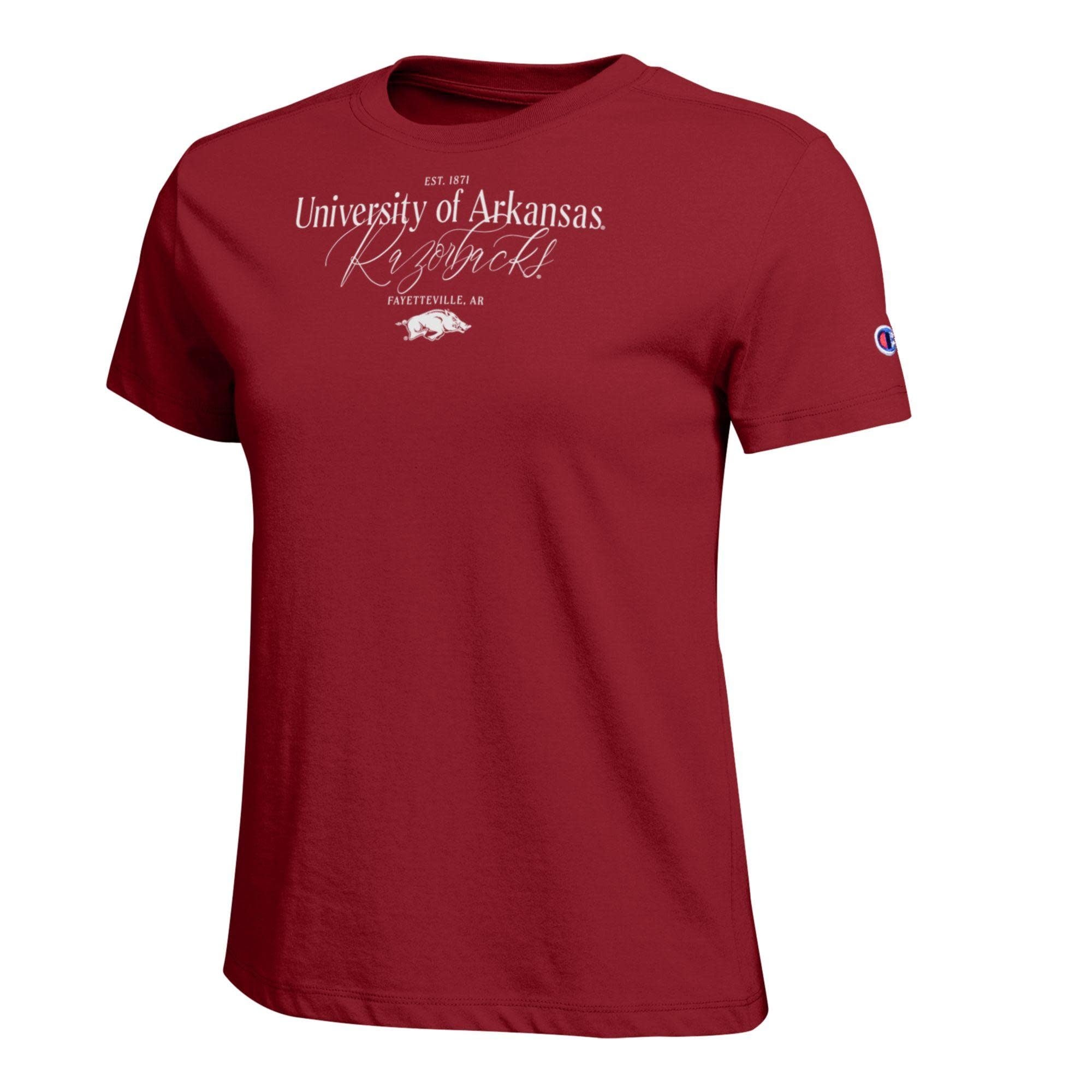 Champion Razorback Womens Core Crew-Neck Tee 26