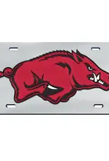 Wincraft RAZORBACK Mirror Background Red Hog ACRYLIC LICENSE PLATE
