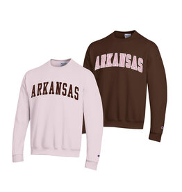 Champion Razorback Power Blend Fleece Twill Logo Crew