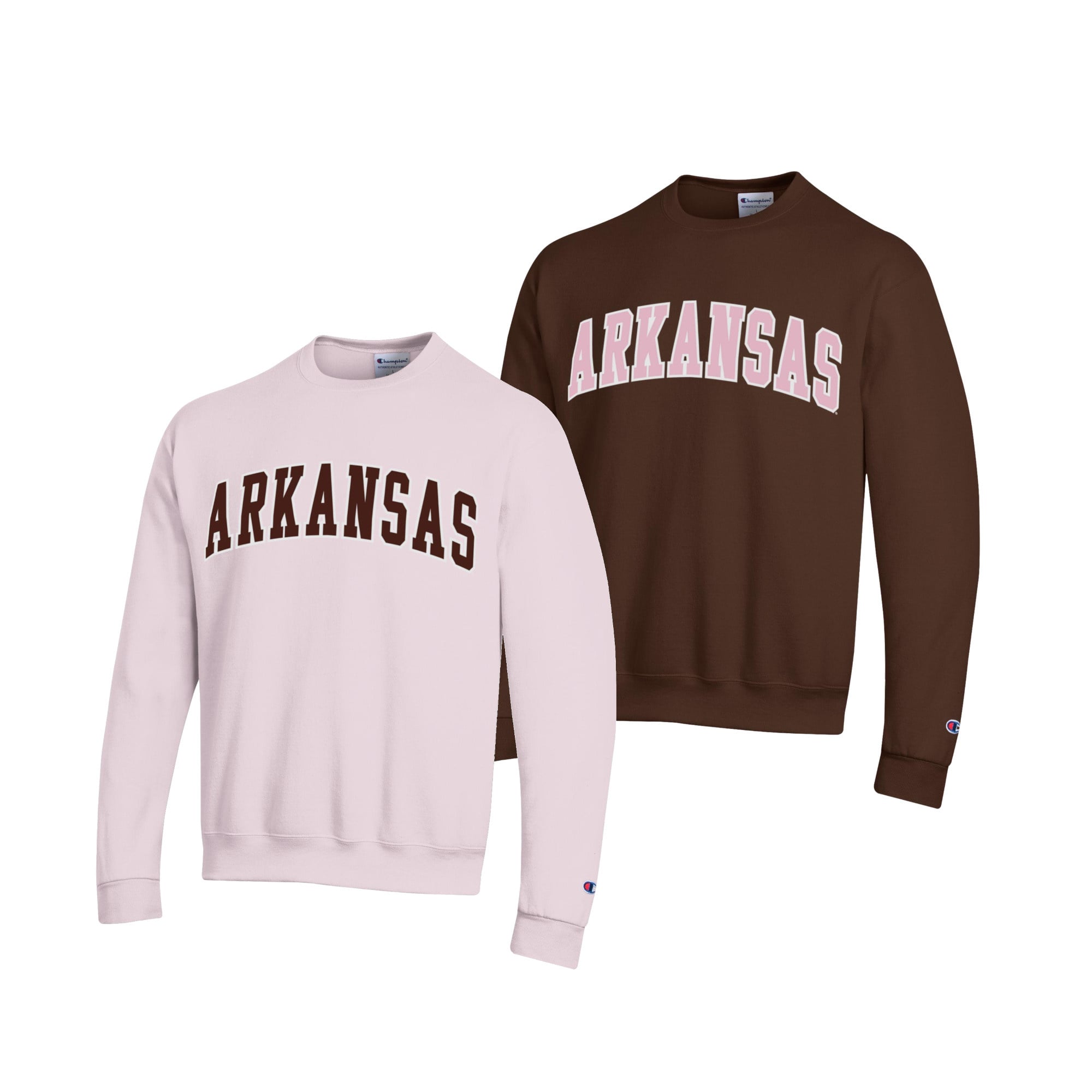 Champion Razorback Power Blend Fleece Twill Logo Crew