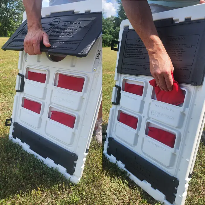 Baggo Razorback 2X3 Baseball Jersey Baggo Bean Bag Toss Portable Cornhole Game