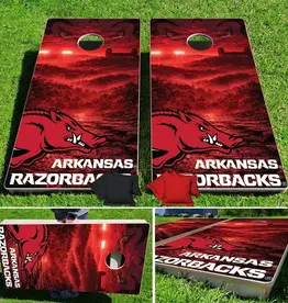 Baggo Razorback Pig Trail Pro Cornhole Bean Bag Toss Game 24x48 with 8 Regulation 16oz