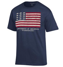 Champion Razorback Flag Tee Mascot Stars