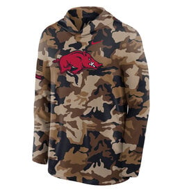 Razorback Nike Official Lightweight Military Appreciation Lightweight Hooded Sweatshirt