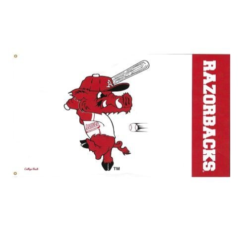Wincraft Arkansas Razorback Baseball Ribby 3X5 Flag