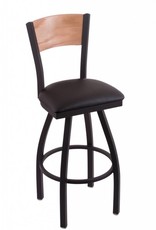 Holland Bar Stool Laser etched Razorback wood swivel stool