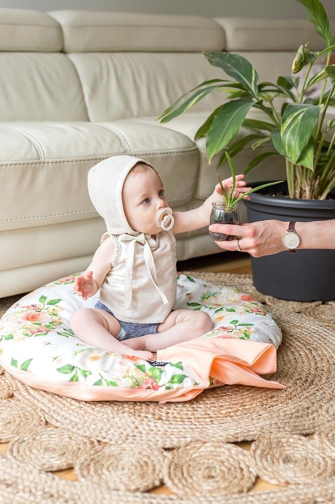 Buckwheat Nursing Pillow Peachy Flowers Evymama Nursing Maternity